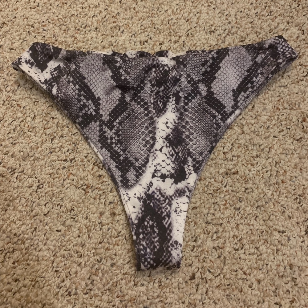 Cheeky Snakeskin Bathing Suit Bottoms
